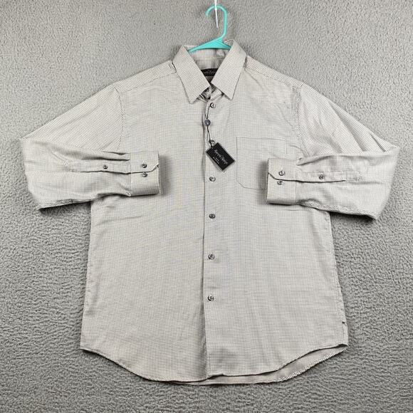 Kenneth Roberts Button Up Shirt Men's Large Geometric Pattern Causal Formal New - Picture 1 of 12